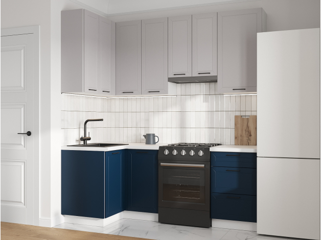 Высокий кухонный гарнитур Вектор 210х100 см