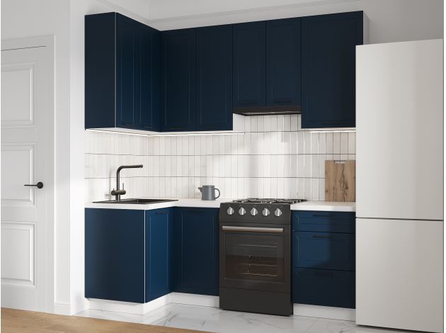 Высокий кухонный гарнитур Вектор 210х100 см