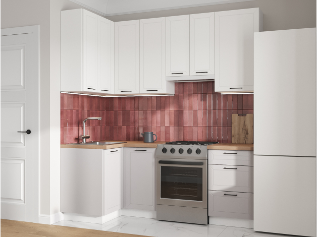 Высокий кухонный гарнитур Вектор 210х100 см