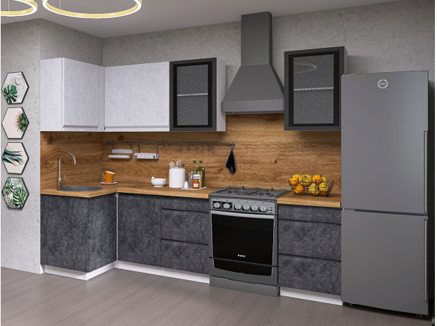 Кухонный гарнитур Вельвет 210х100 см