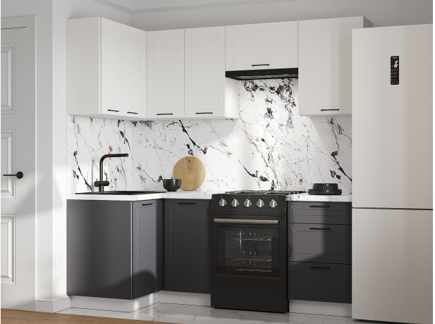 Кухонный гарнитур Вектор 210х100 см с антресолью