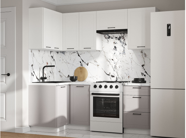 Кухонный гарнитур Вектор 210х100 см с антресолью