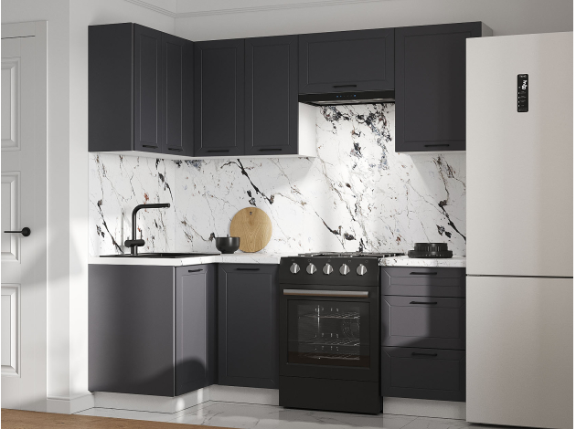 Кухонный гарнитур Вектор 210х100 см с антресолью