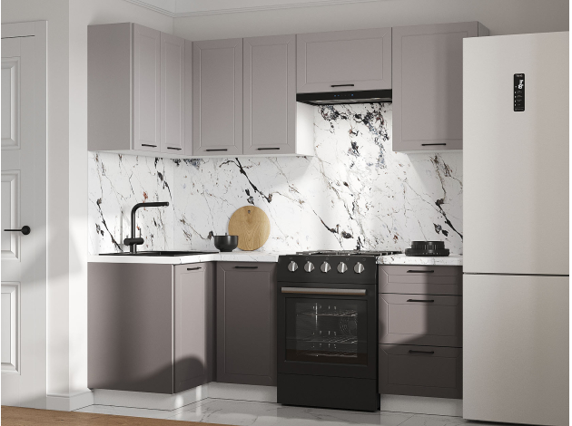 Кухонный гарнитур Вектор 210х100 см с антресолью