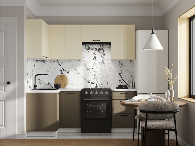 Кухонный гарнитур Вектор 210х100 см с антресолью