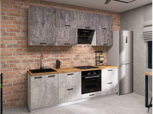 Кухонный гарнитур Модус 240 см с антресолями