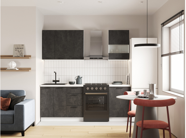 Кухонный гарнитур Модус 150 см со стеклом