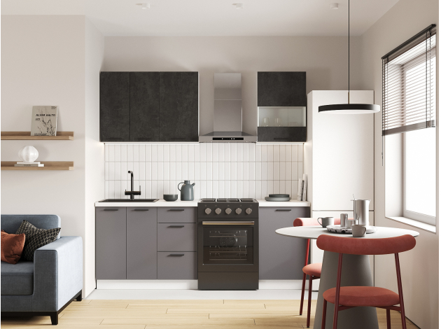 Кухонный гарнитур Модус 150 см со стеклом