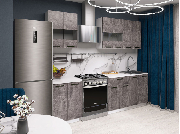 Кухонный гарнитур Модус 180 см со стеклом