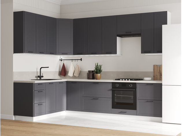 Высокий кухонный гарнитур Вектор 300х180 см