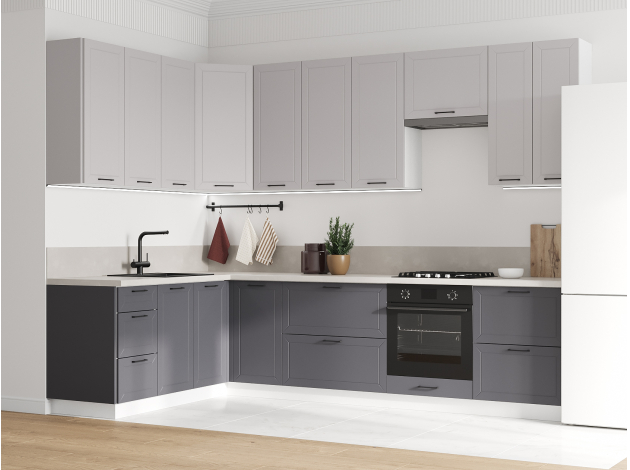 Высокий кухонный гарнитур Вектор 300х180 см