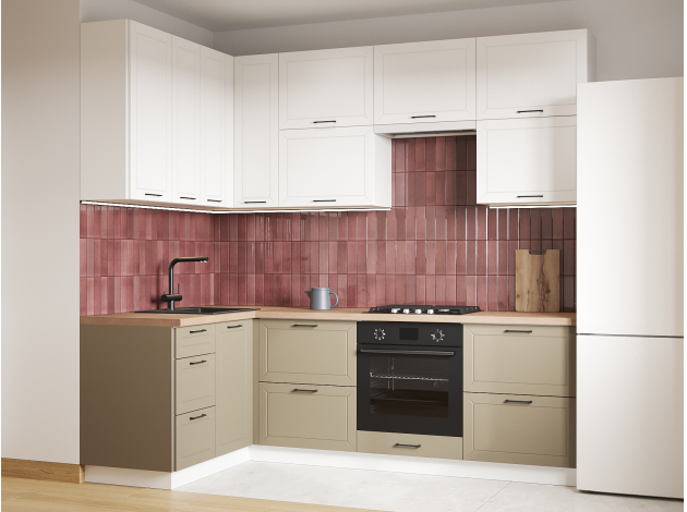 Высокий кухонный гарнитур Вектор 240х140 см