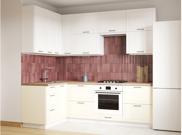 Высокий кухонный гарнитур Вектор 240х140 см