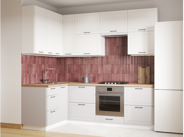 Высокий кухонный гарнитур Вектор 240х140 см