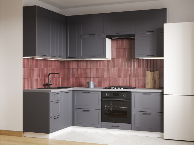 Высокий кухонный гарнитур Вектор 240х140 см