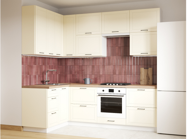 Высокий кухонный гарнитур Вектор 240х140 см