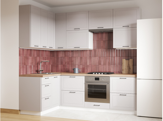 Высокий кухонный гарнитур Вектор 240х140 см