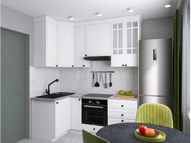 Кухонный гарнитур Бьянка 210х100 см