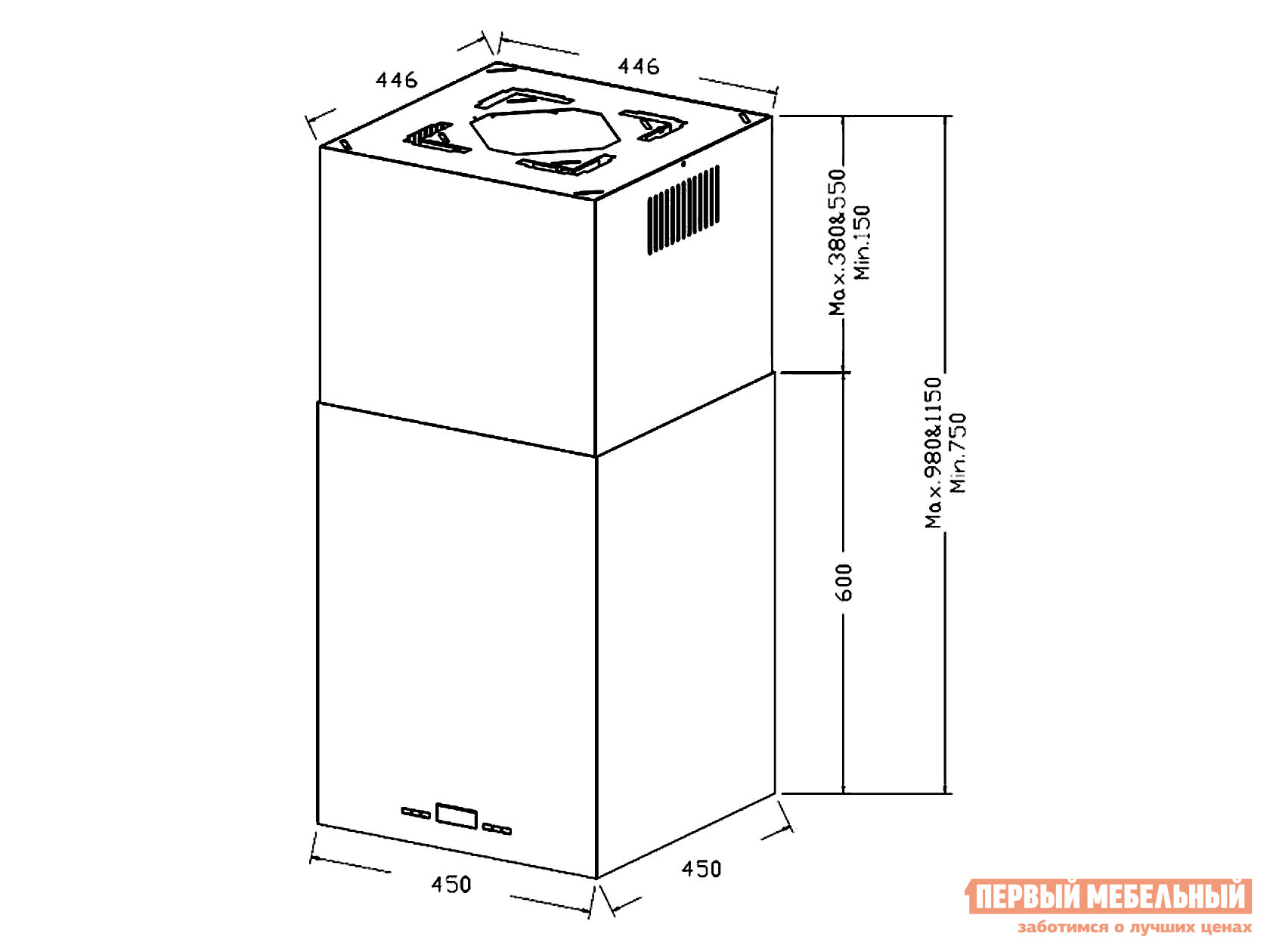 

Вытяжка KORTING KHA 45970 Cube Черный, KORTING KHA 45970 Cube Черный