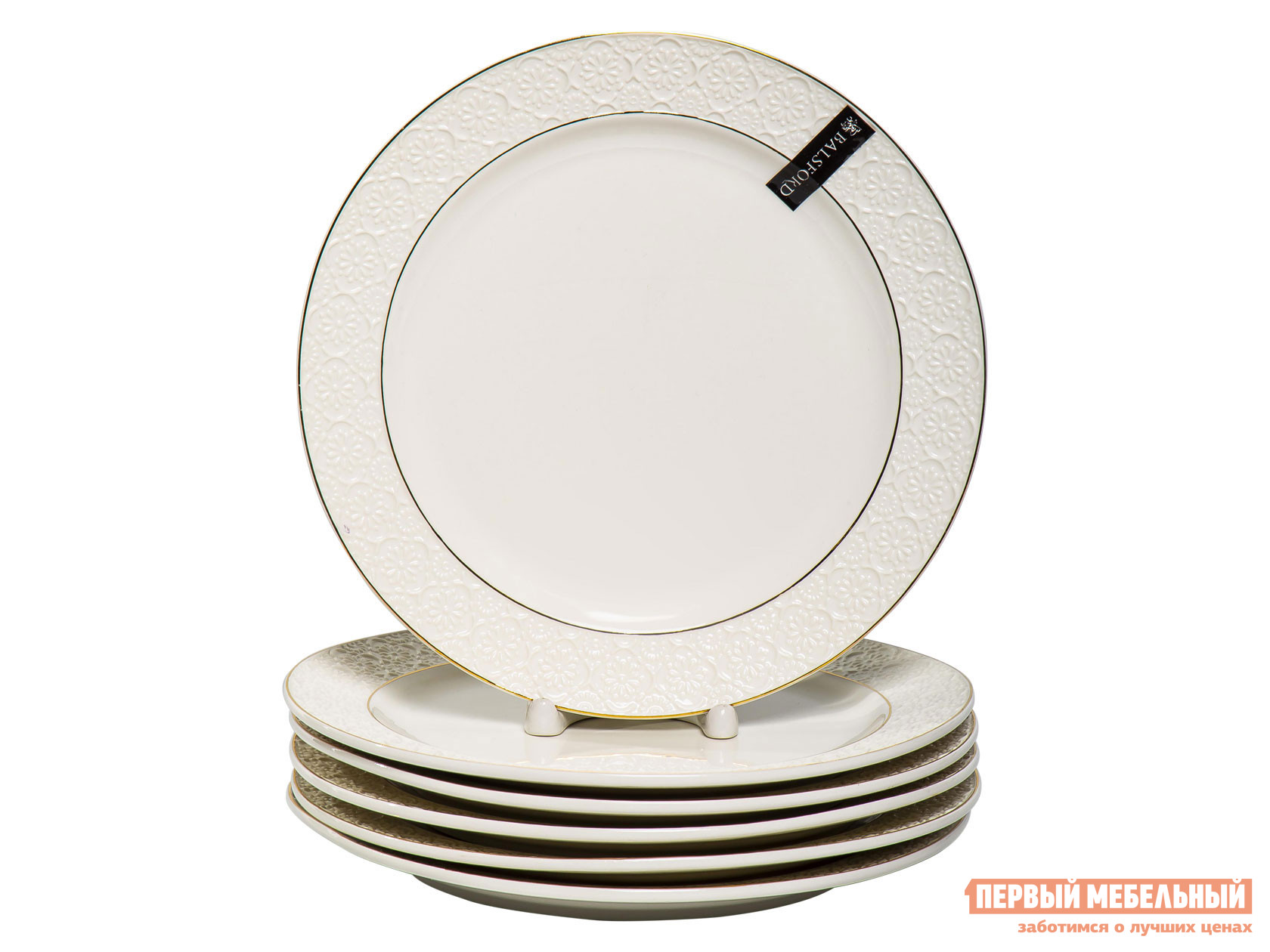 Комплект столовой посуды  Астерия 6 предметов Белый, фарфор