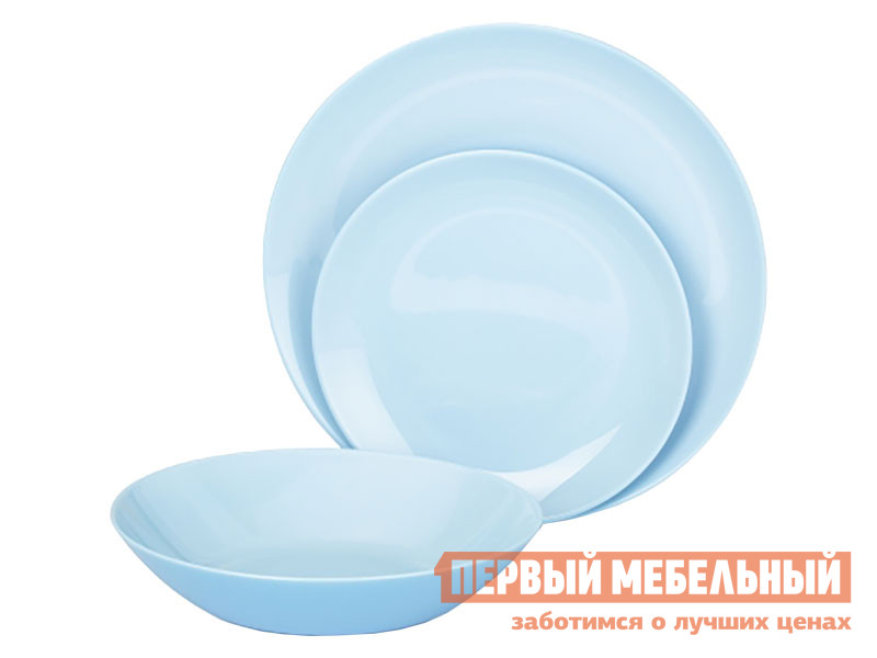 Комплект столовой посуды  Дивали Light blue 18 предметов Светло-голубой