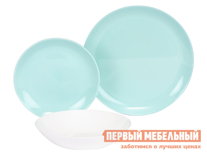 

Комплект столовой посуды Дивали Light Turquoise 18 предметов Бирюзовый / Белый, Зеленый, Дивали Light Turquoise 18 предметов Бирюзовый / Белый