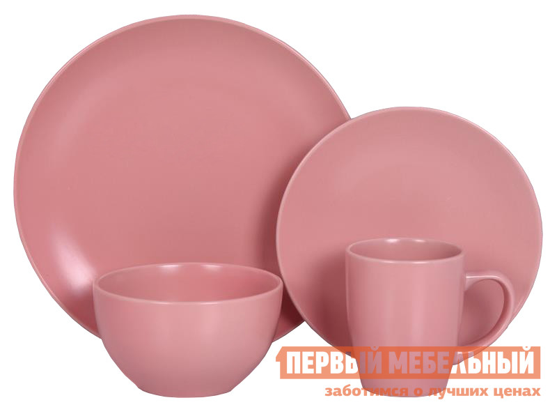 Комплект столовой посуды  Набор столовый 16 пр. CDS16 Розовый