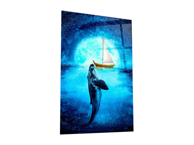 Картина Картина на стекле 40*60 "Танцующий кит". Артикул WBR-02-667-04