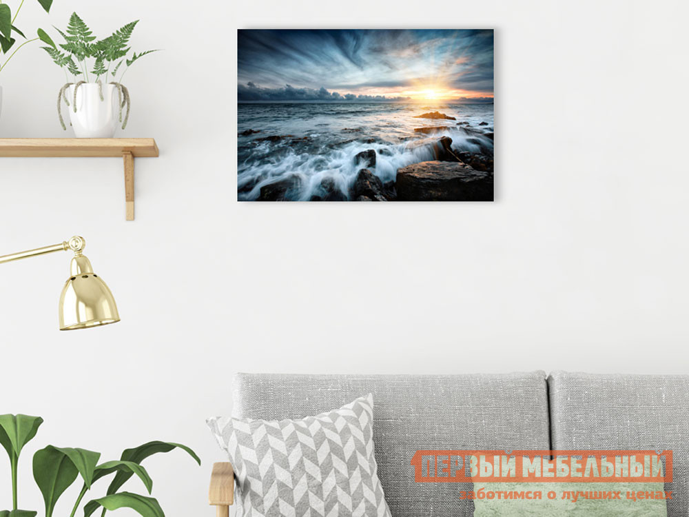 Картина  Закат на море Стекло от Первый Мебельный