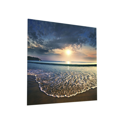 Картина  Закат на тропическом пляже Стекло