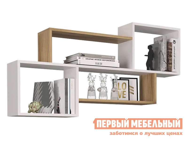 

Детская полка Лайт Дуб Золотой / Белый, Лайт Дуб Золотой / Белый