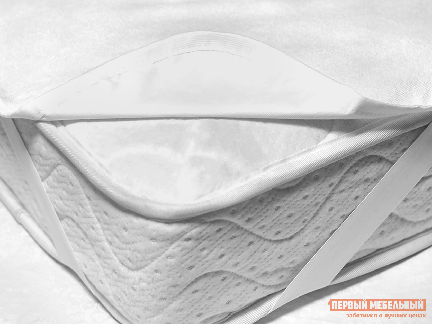 Чехол для матраса  Фулл протекшн на резинке Белый махровый, 1600 Х 2000 мм от Первый Мебельный