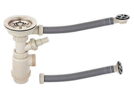 Выпуск с переливом и сифоном 135-170385