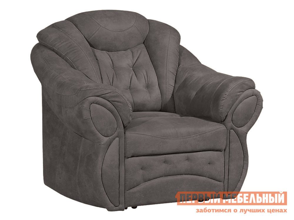 Кресло-кровать  Маркус Серый, искусственная замша