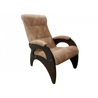 Кресло  Мария Серо-коричневый, рогожка / Темный орех