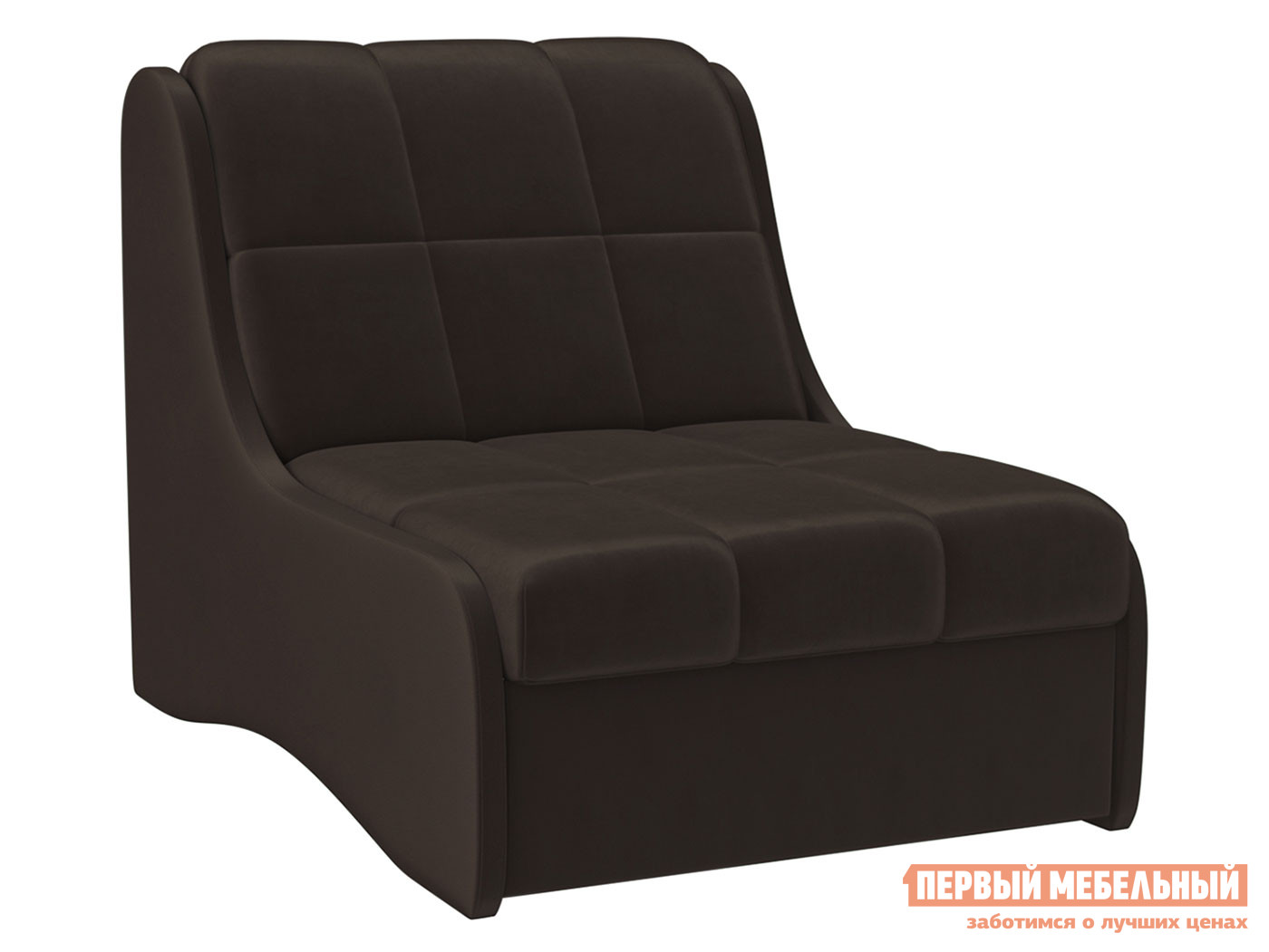 Кресло-кровать  Токио Темно-коричневый, велюр, Независимый пружинный блок, 86x200 мм