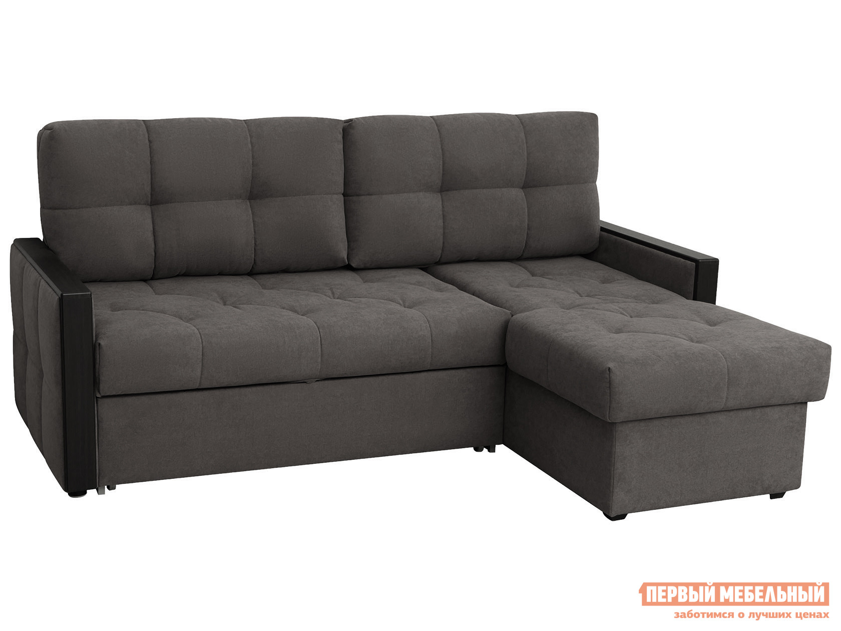 Угловой диван  Бруклин Серый, шенилл