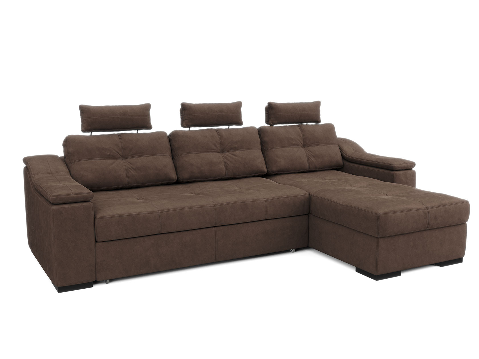 Угловой диван  Триумф Бизон, иск. замша