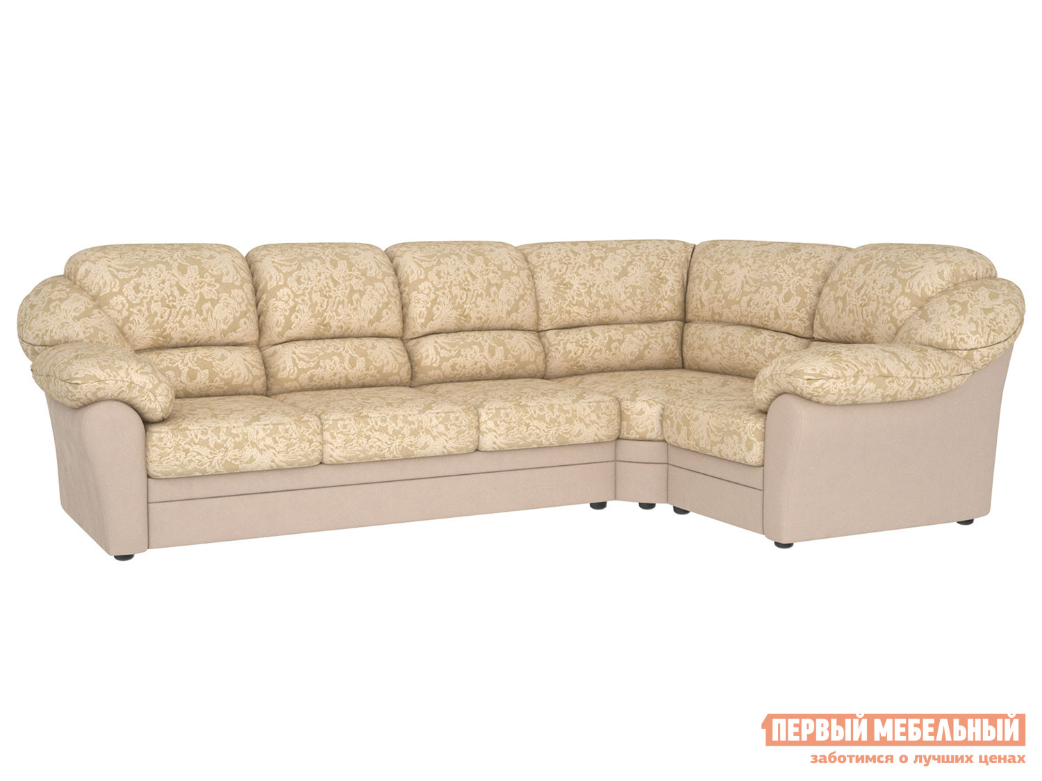 Угловой диван  Фламенко-2 Безе, велюр