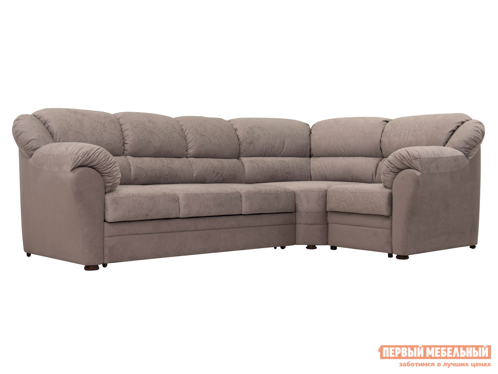 Угловой диван  Фламенко-2 Тауп, велюр