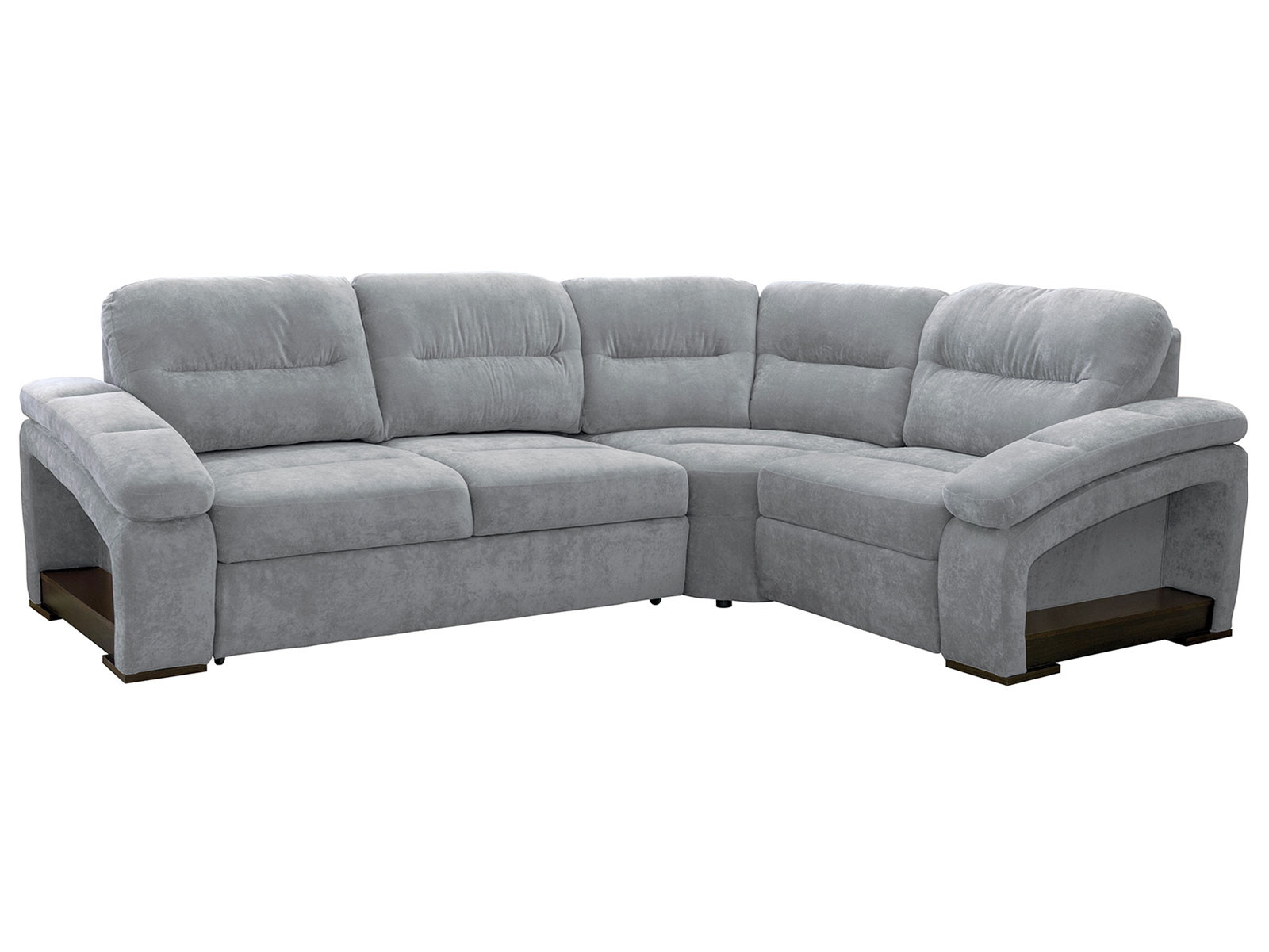 Угловой диван  Диван Рокси угловой Серебро, вельвет