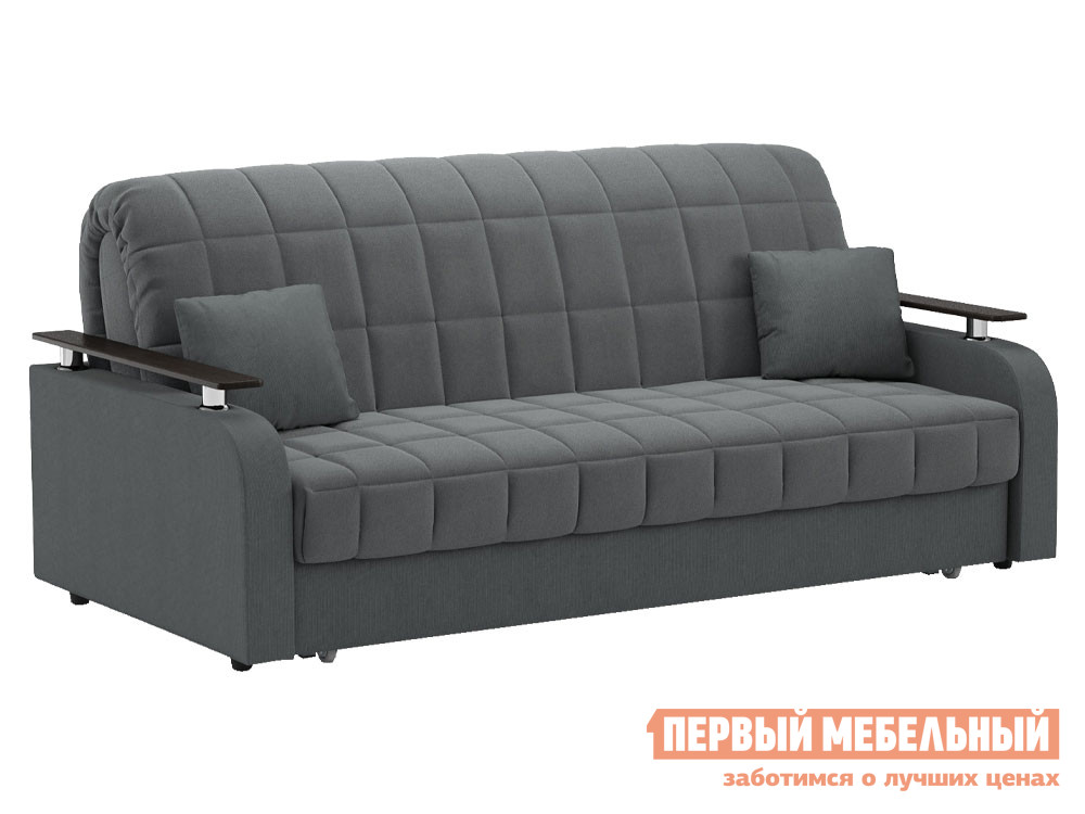 Прямой диван  Франческо 180х200 см, Независимый пружинный блок, Серый, велюр, С ящиком