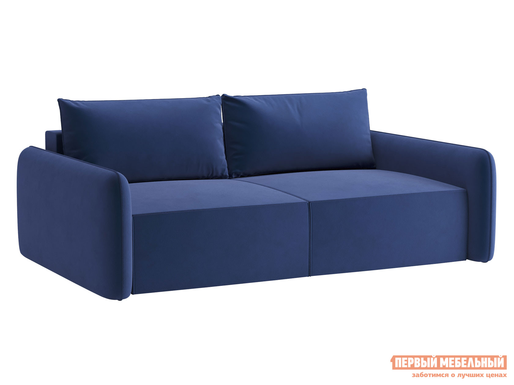 Прямой диван  Портленд Синий, велюр