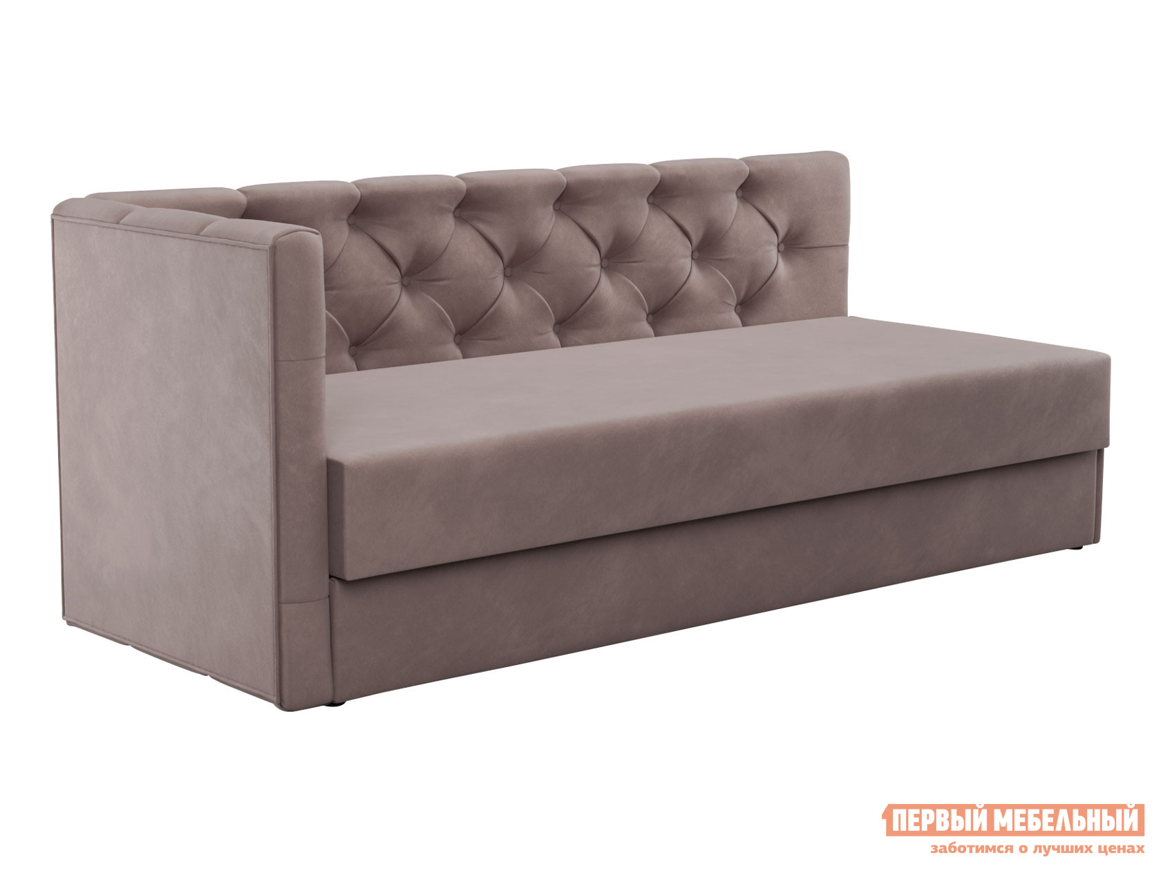 Прямой диван  Веста Латте, велюр