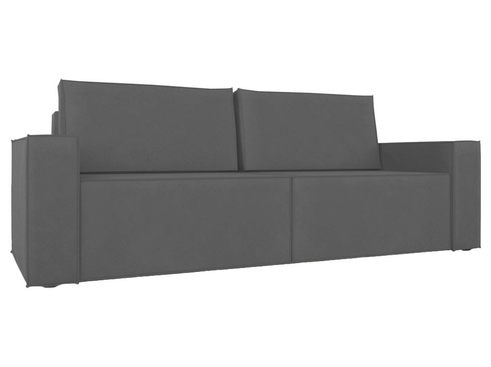 Прямой диван  Лофт Серый, велюр