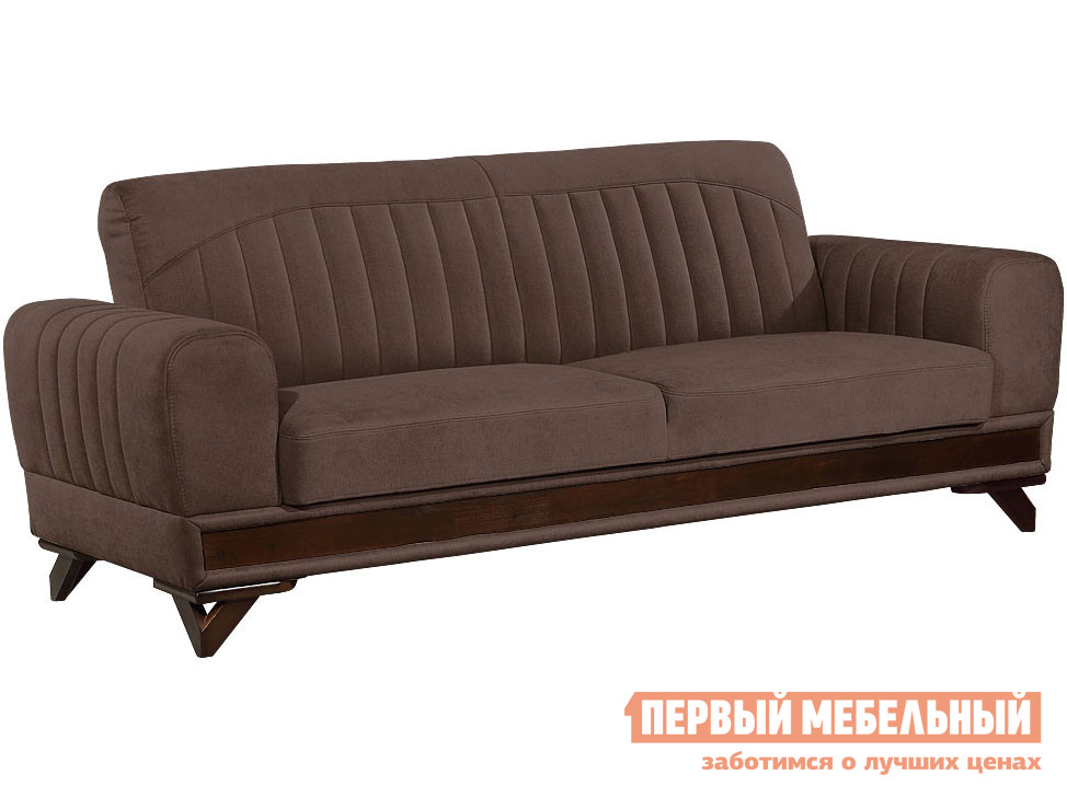 Прямой диван  Тиффани Кофе, велюр ЭЛЕГИЯ 103401