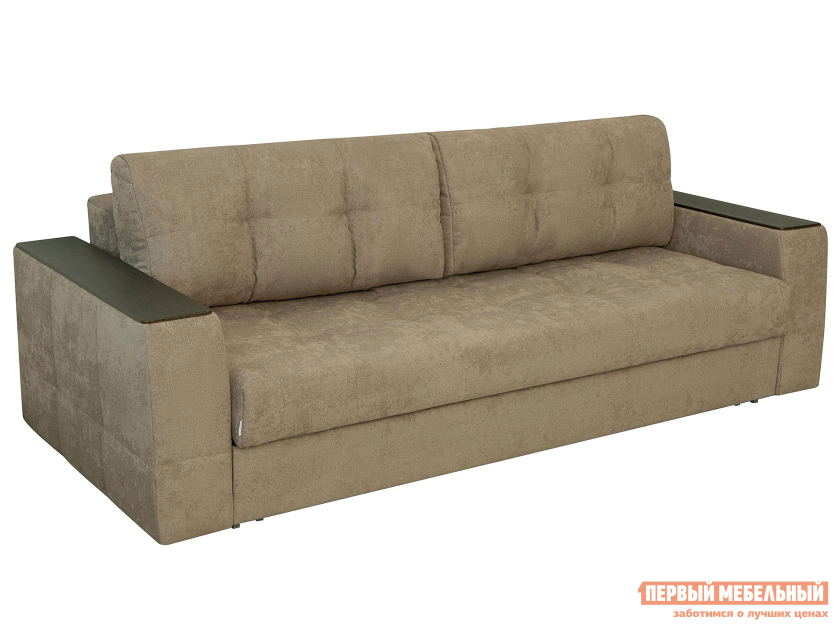 Прямой диван  Прямой диван Сиэтл 1 Люкс Бежевый, велюр