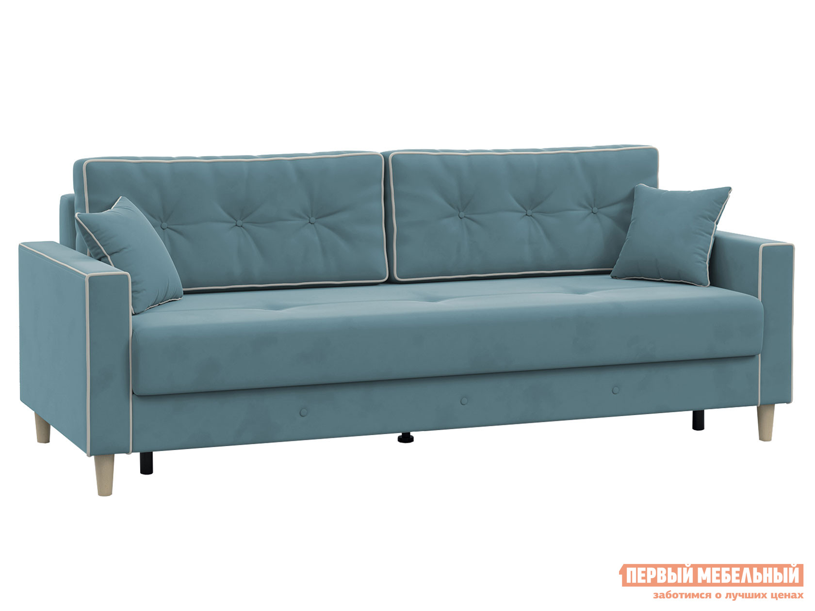Прямой диван  Диван Айрин Бирюзовый, велюр