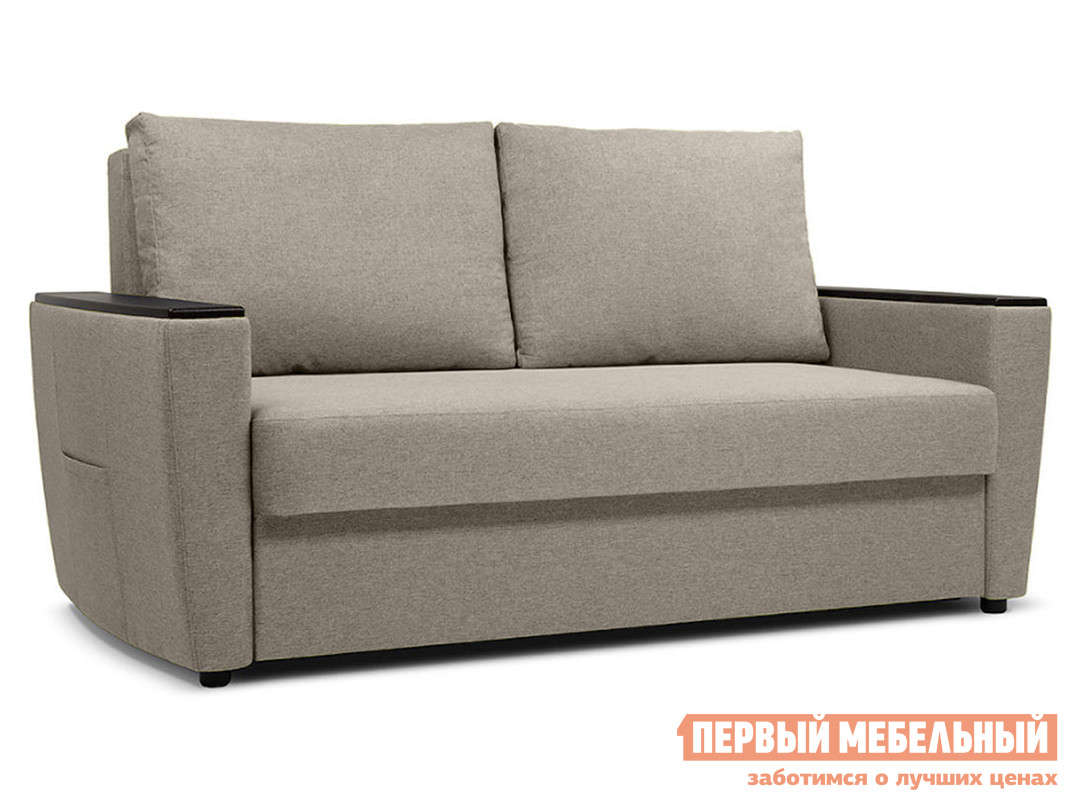 Прямой диван Майами Медово-коричневый, рогожка