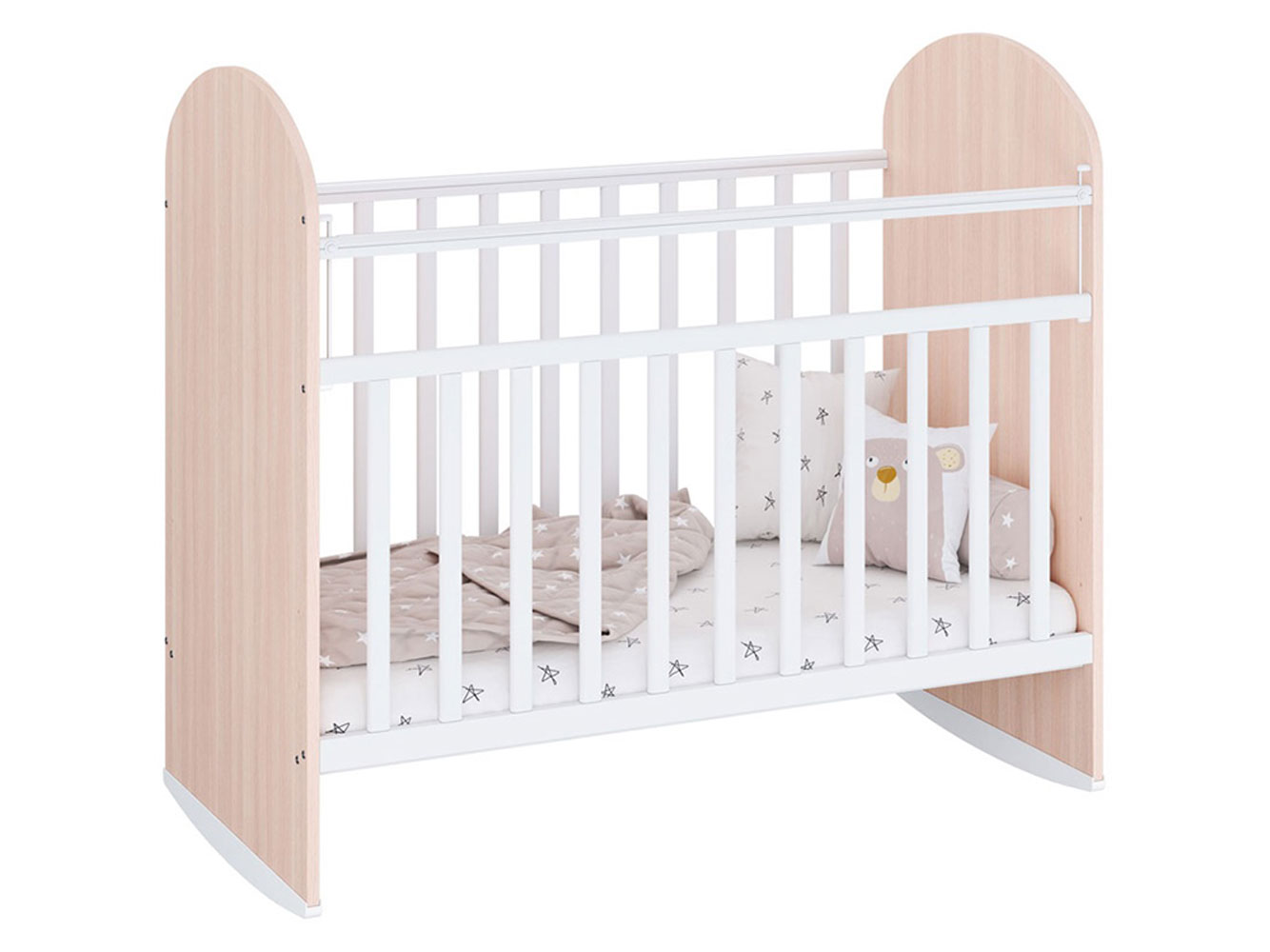 Кроватка для новорожденных Кроватка детская Фея 701 Вуди фото 12